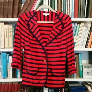 Cabi yacht club striped blazer